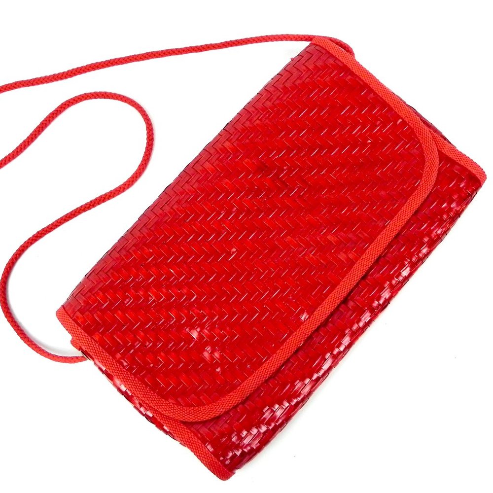 Woven Red Italian Handbag